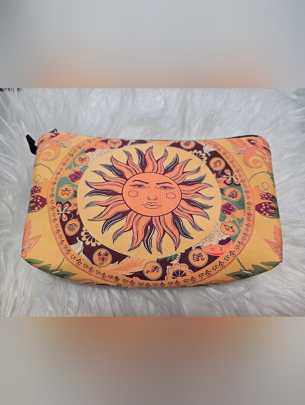 🌞💛Celestial Sun & Zodiac Astrology Makeup Bag Pouch – NWT (No Tags)